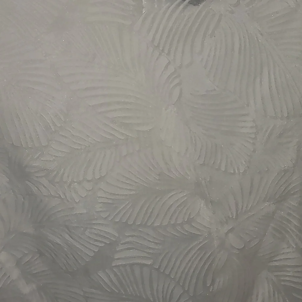 Apostrophe White Short Sleeve Button-Up Blouse with Subtle Leaf Jacquard - Picture 6 of 6